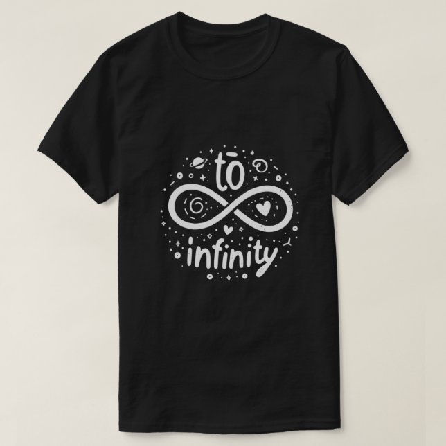 Till oändligt utrymme t shirt (Design framsida)