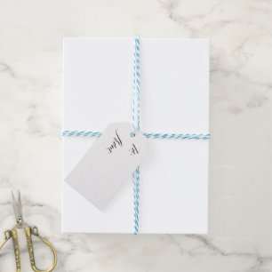 Till och från Black Modern Calligraphy Gift-Märkre Presentetikett