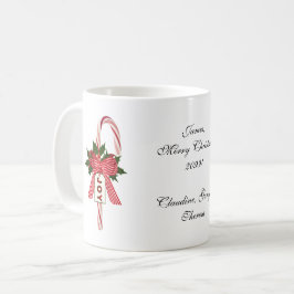 Till och från Folks "Joy"-jul i Candy cane Kaffemugg