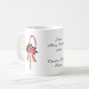 Till och från Folks "Joy"-jul i Candy cane Kaffemugg