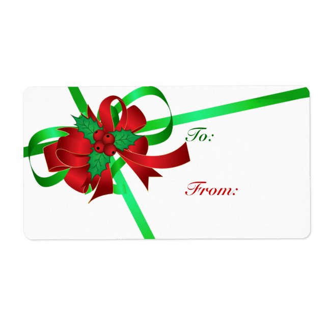 Till och från Juletiketter Fraktsedel (Framsidan)