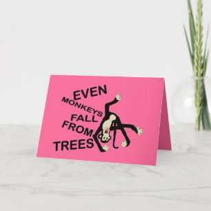 Till och med apor, roligt "Jag är ledsen" Hälsning Kort