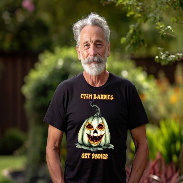 Till och med Baddies Get Saddies Evil Pumpkin T Shirt (Skapare uppladdad)