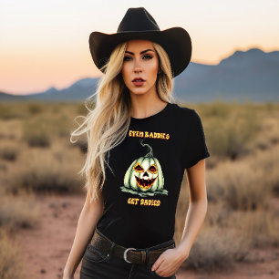 Till och med Baddies Get Saddies Evil Pumpkin T Shirt