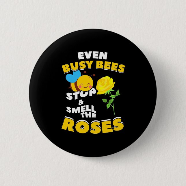 Till och med Busy Bees Knapp (Framsida)