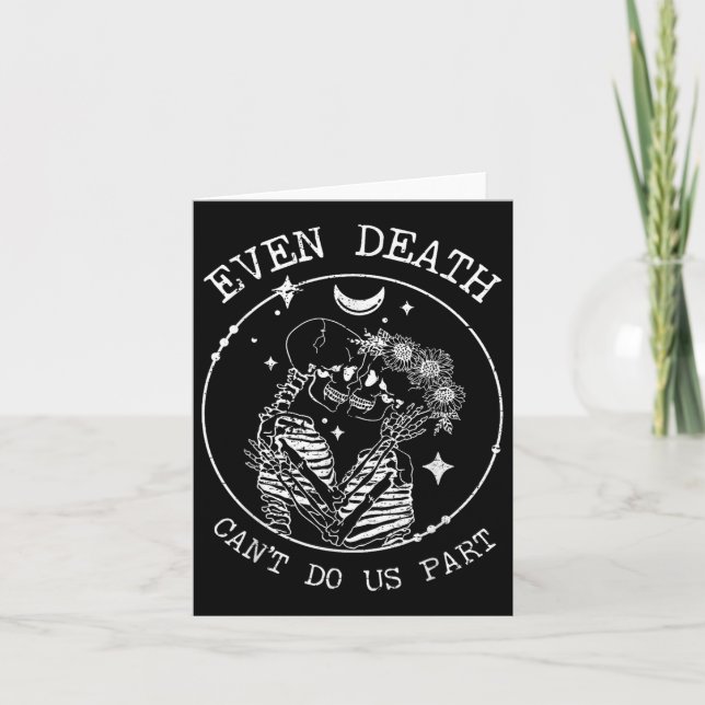 Till och med Död Cant Do US Part Skeleton Bröllop  Kort (Framsida)