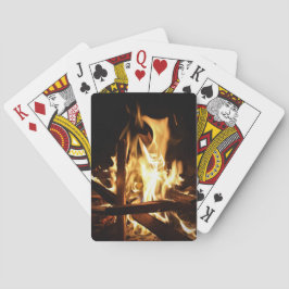 Till och med flammar spelkort