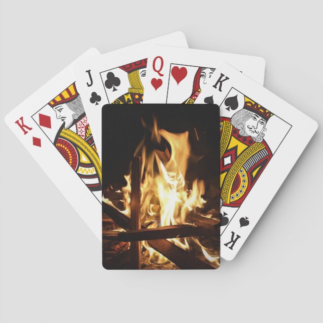 Till och med flammar spelkort (Baksidan)