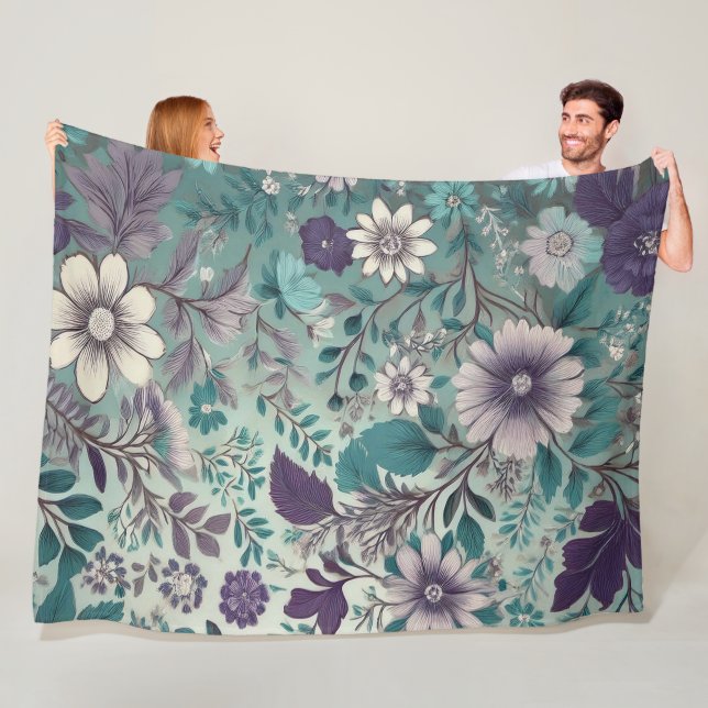 Till och med Hippies får blanktäcket med blå flott Fleecefilt (På plats)