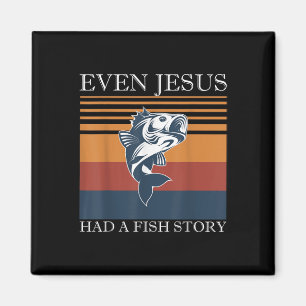 Till och med Jesus hade en fiskelagisk Roligt Chri Magnet
