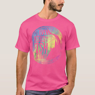 Till och med Jesus hade en fiskhistoria Jesus fisk T Shirt