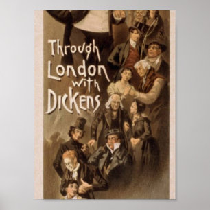 Till och med London med tusan 'franka Oakes Rose Poster