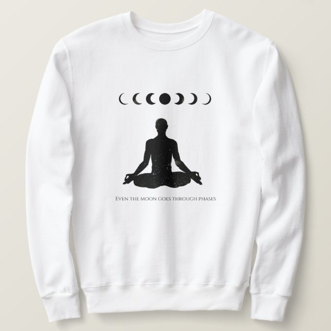 Till och med Måne går genom faser Lång Ärmad Tröja (Design framsida)
