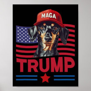 Till och med min Hund Trump Funny Dachshund Mega H Poster