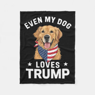 Till och med min Hund Trump USA flagga Bandana Fleecefilt