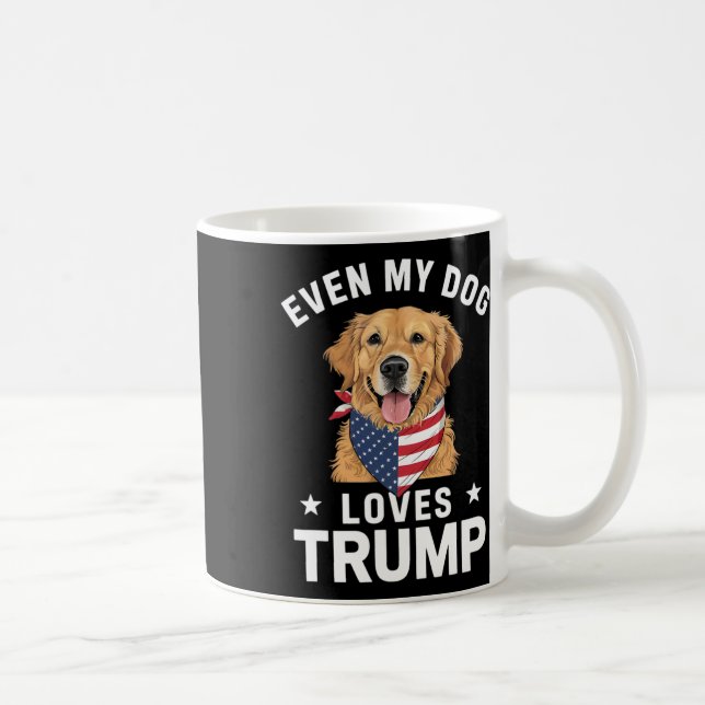 Till och med min Hund Trump USA flagga Bandana Kaffemugg (Höger)