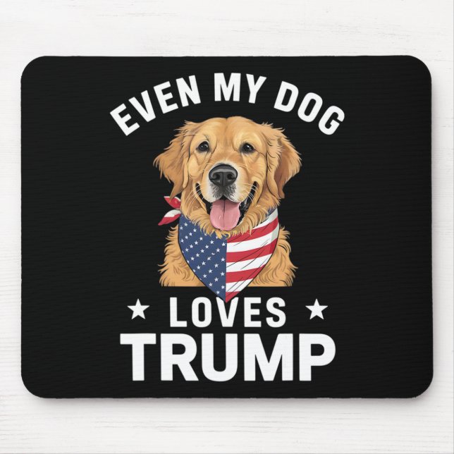 Till och med min Hund Trump USA flagga Bandana Musmatta (Framsidan)