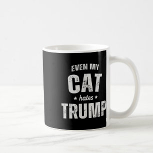 Till och med min katt Hates Trump mot president Do Kaffemugg