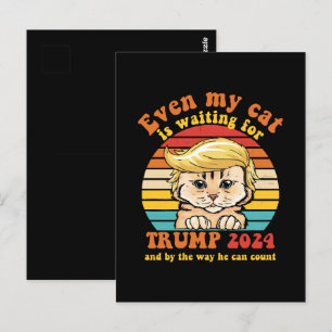 Till och med min katt väntar på en trumma 2024-app vykort