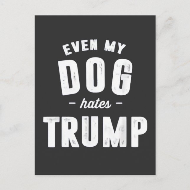 Till och med mina Hund använder Trump Anti Humor Vykort (Framsida)