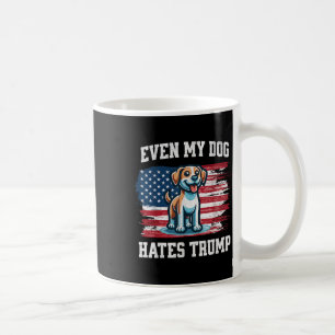 Till och med mina Hund kör trump _ Funny Val Pro D Kaffemugg