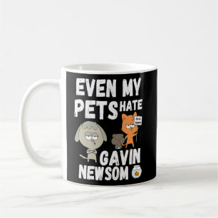 Till och med mina husdjur hatar Gavin Newsom Recal Kaffemugg