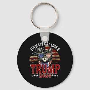 Till och med My Cat Kärlek Trump 2024 USA American Nyckelring