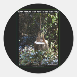 Till och med naturen kan ha en dålig hårdag! Appar Runt Klistermärke