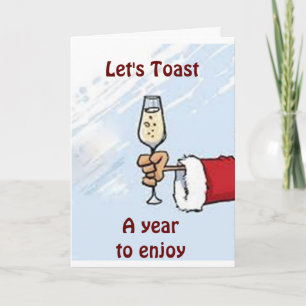 TILL OCH MED "SANTA" GÖR "UNDERBAR NY YEAR TOAST" HELGKORT