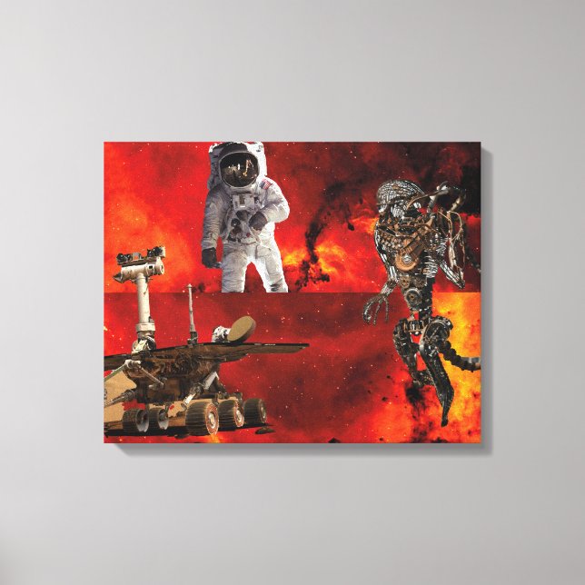 "Till Okänd: Cosmonaut i Cosmos Canvastryck (Framsida)