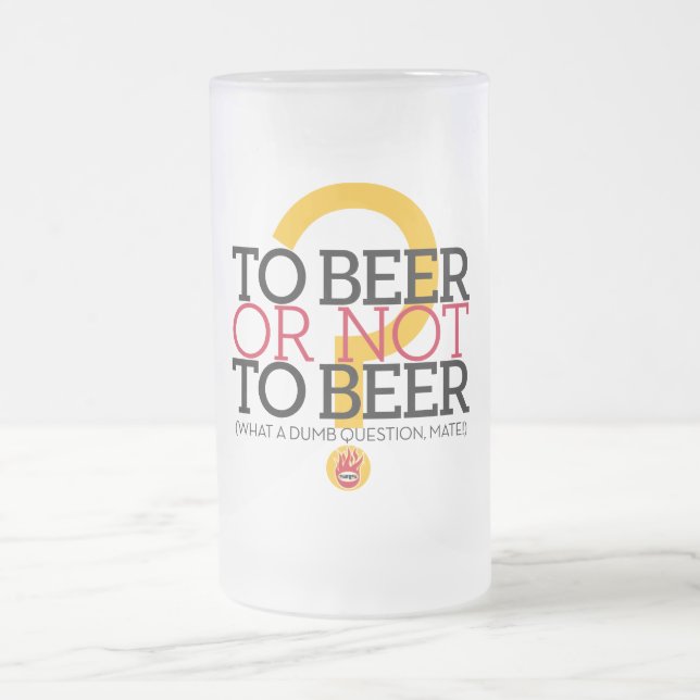 Till öl eller inte till öl? , vid smed för el frostat ölglas (Center)