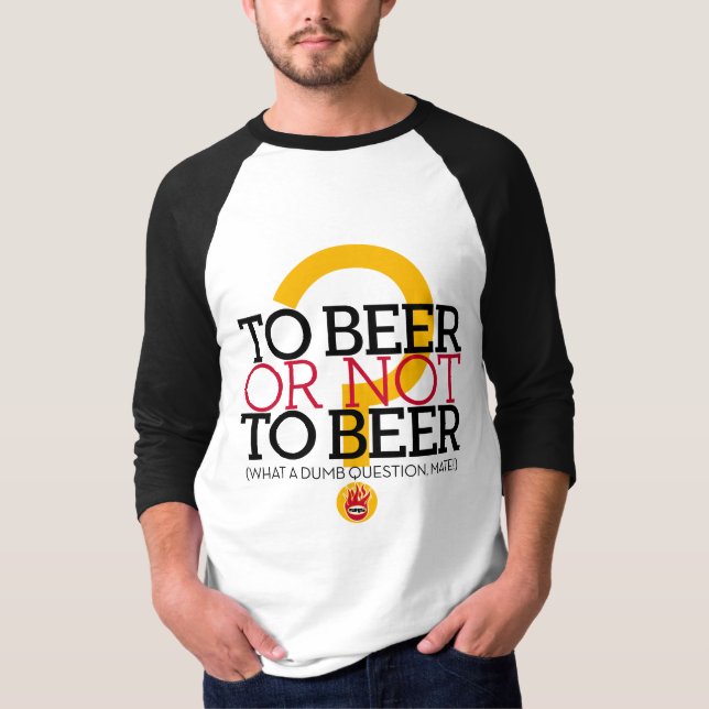 Till öl eller inte till öl? , vid smed för el tee shirt (Framsida)