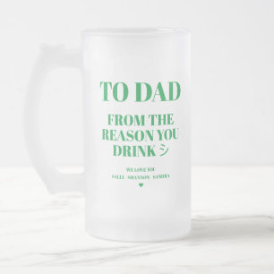 TILL PAPPA AV ANLEDNINGEN DU DRICKER FROSTAT ÖLGLAS