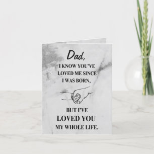 Till pappa från dotter eller son Svart Grå Modern Helgkort
