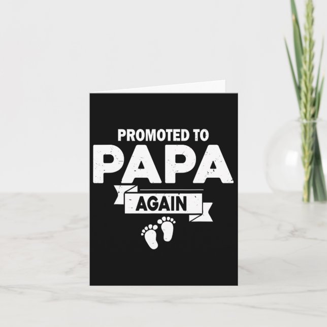 Till Pappa Igen Graviditetsannonsering Fars Dag Kort (Framsida)