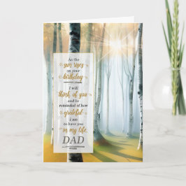 till Pappa på hans Födelsedag Utomhus med Björk  Kort