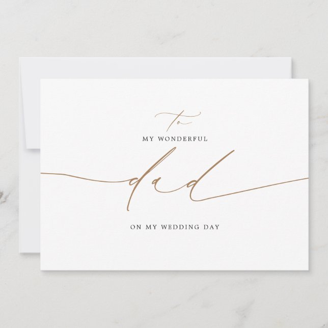 Till Pappa på min Bröllopsdag Elegant (Framsida)