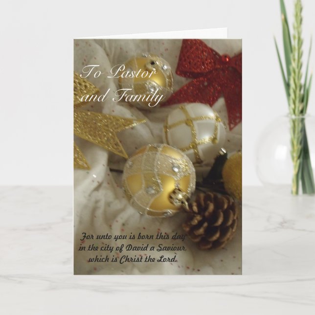 Till pastor och familj helgkort (Framsida)