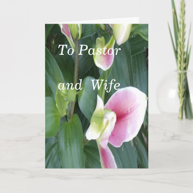 Till pastor och hustru kort (Framsida)