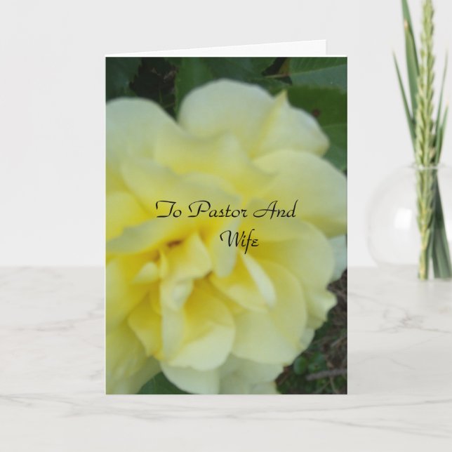 Till pastor och hustru tack kort (Framsida)