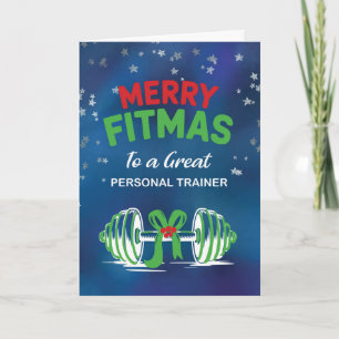 Till Personal Trainer Barbell Funny Merry Fitness Kort