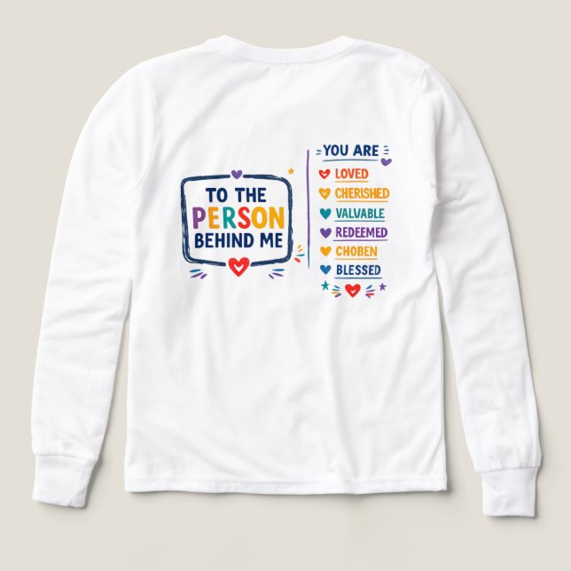 Till personen bakom mig t shirt (Design baksida)