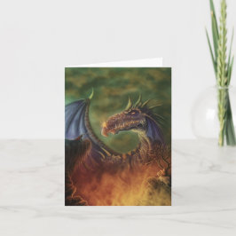 till räddingen! fantasi draon notecard kort