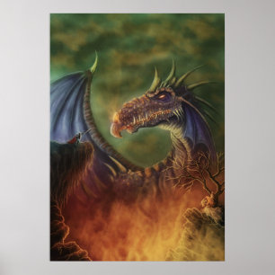 till räddingen! fantasidrakekanvastryck poster
