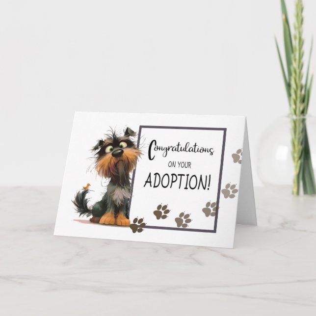 Till Räddningshunden Grattis till din adoption Kort (Framsida)