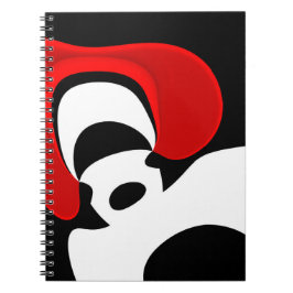 Till Redd: Abstrakt Black, White & Red Anteckningsbok