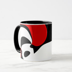 Till Redd: Abstrakt Black, White & Red Mugg