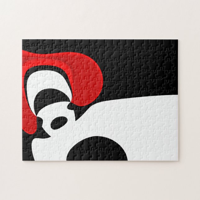 Till Redd: Abstrakt Black, White & Red Pussel (Horisontell)