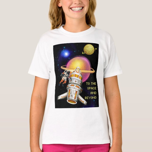 Till rymden och utanför t shirt (Framsida)