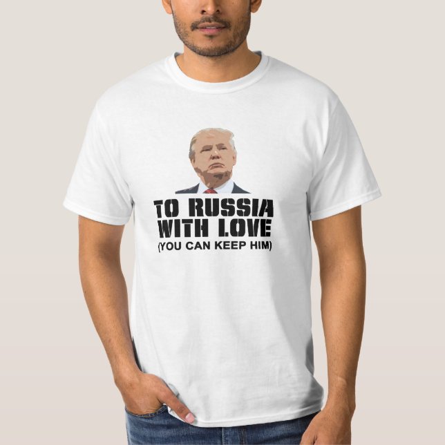 Till Ryssland med Kärlek T Shirt (Framsida)